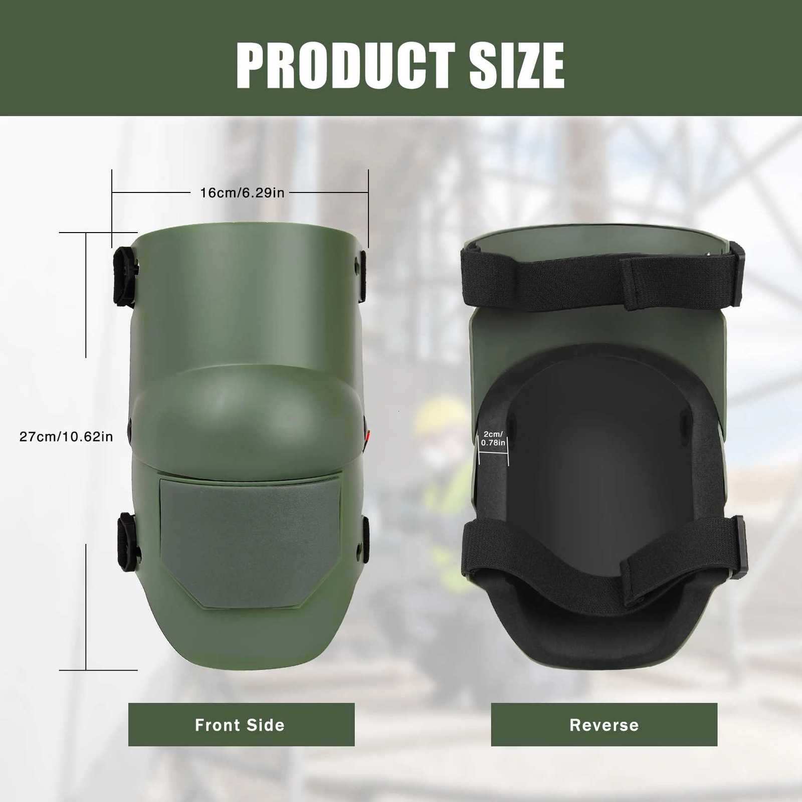 Heavy Duty Knee Pads with Strong Double Adjustable Straps EVA Foam Cushion AntiSlip Design for Gardening Flooring Home RepairW251024