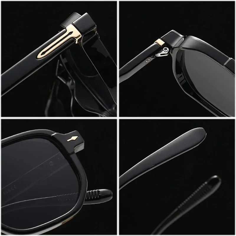 Vintage Double Bridges Men Square Sunglasses Fashion Clear Ocean Lens Eyewear Women Trending Rivets Sun Glasses UV400T251024