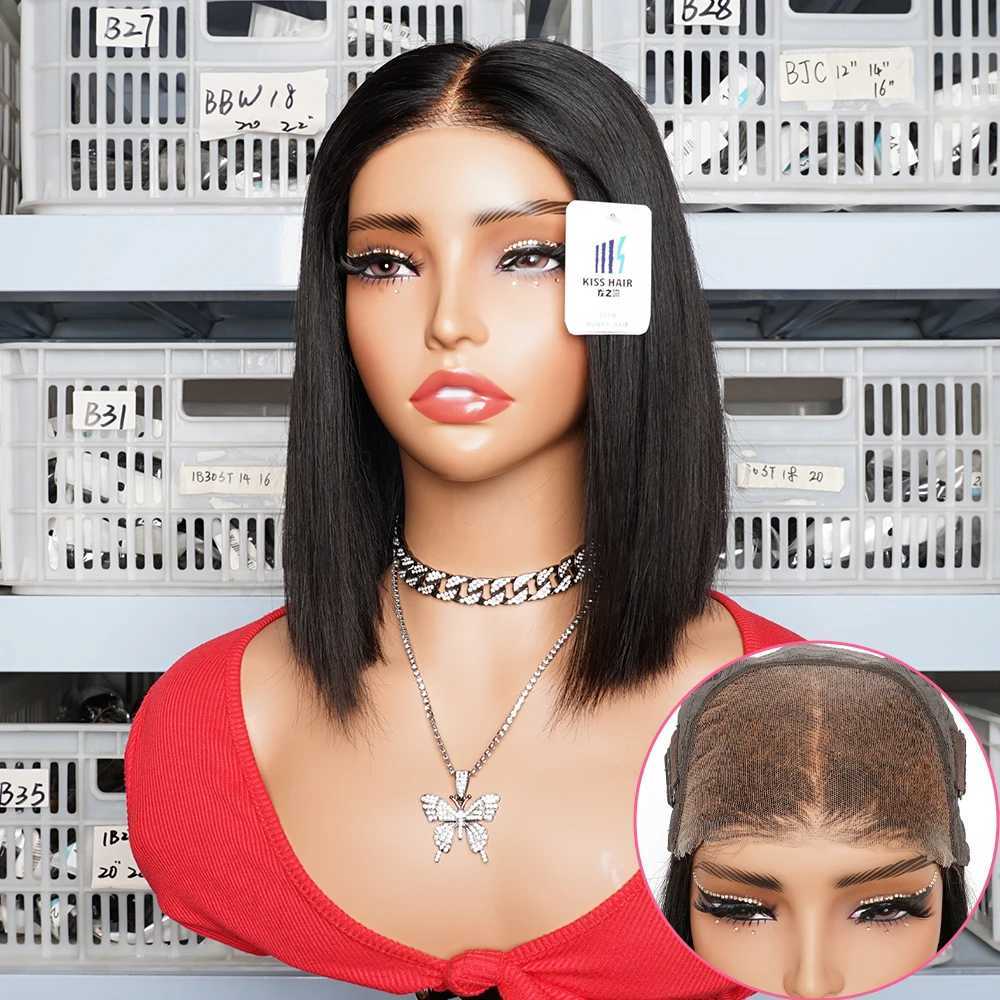 250 PreBleached Knots Precut Lace Bob Wigs Glueless 10inch 64 Lace Wigs Double Drawn Vietnamese Human Hair Wigs Preplucked W251023