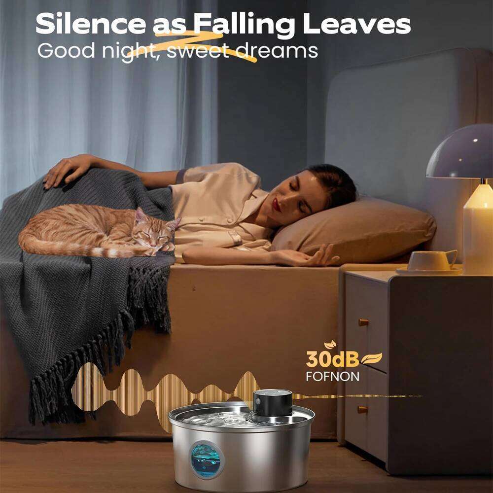 designer brand L Recharge V USB Automatic Sensor Stainless Steel Cat Dog Water Fountain Multiple Pet Drinking Bowls