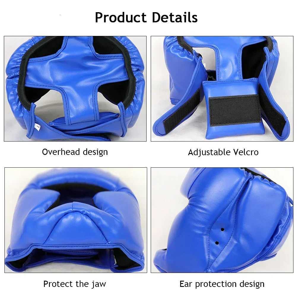 Fullcovered Pu Boxing Helmet Kids Adults Muay Thai Training Sparring Boxing Headgear Gym Equipment Taekwondo Head Guard Y251023