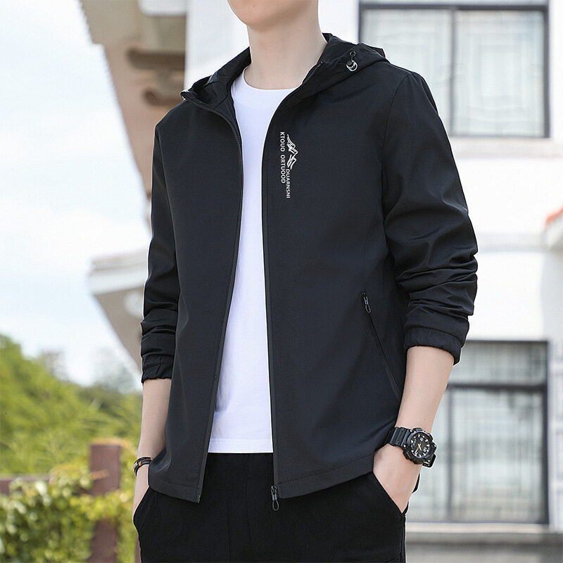 Men's Jacket Designer Hoodie Jacket Tracksuit Men Polo Veste Coat Thin Spring Autumn New Korean Style Slim Fit Youth Hooded Versatile Casual Tren