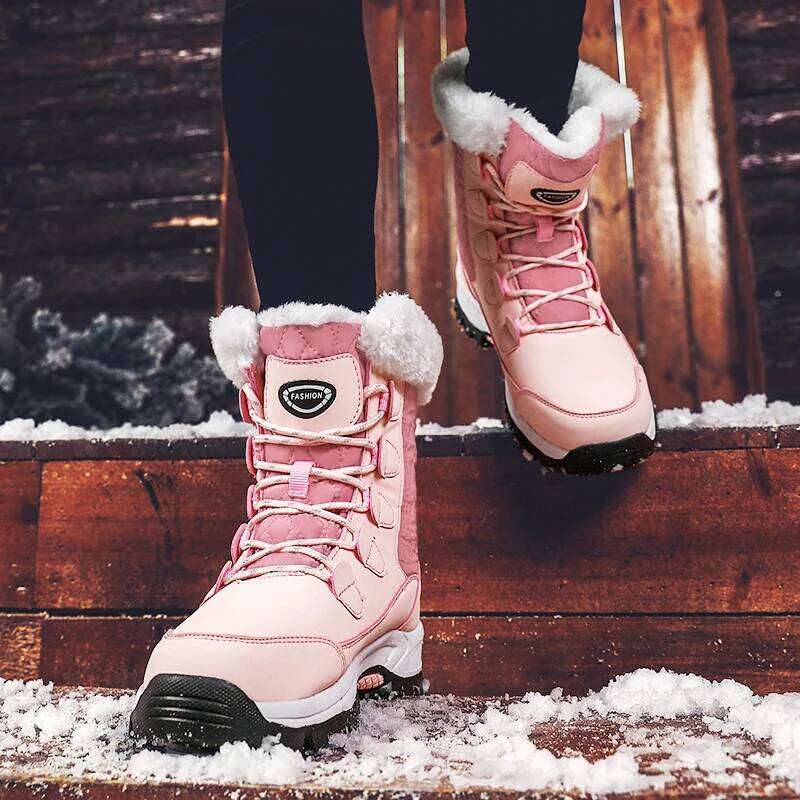 Moipheng Women Classic Snow Winter Warm Handmade Platform Shoes Womens Boots Ankle Botas De Mujer Size 42 Booties