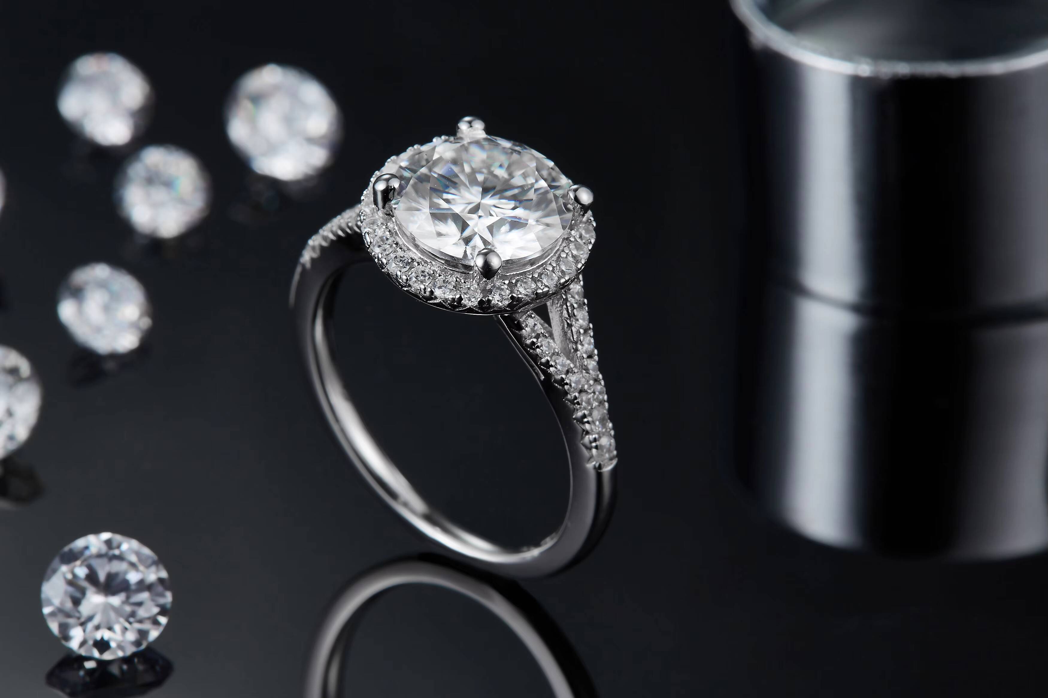 Jewelry Plated Ring for Women Wedding Bands Engagement Rings Gold Moissanite D VVS 925 Sterling Silver New Arrival 3 Ct 18K M16E