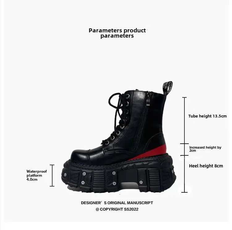 Leather Heightened 10cm Thicksoled Mens Hightop British Style 2025 New Trendy Mens Boots Ruffian Handsome W251024