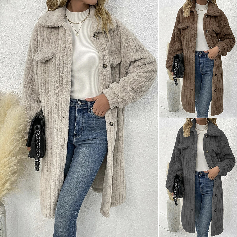 2025 New Women's Premium Plush Lapel Wool Overseas Bestselling Coat