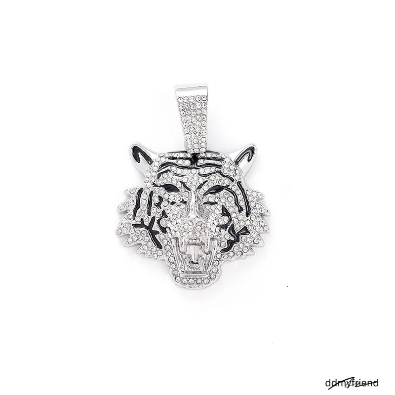 Men's Alloy Cuban Chain Necklace With 3D Tiger Pendant - Hip Hop Style Statement Jewelry Ddmyfriend