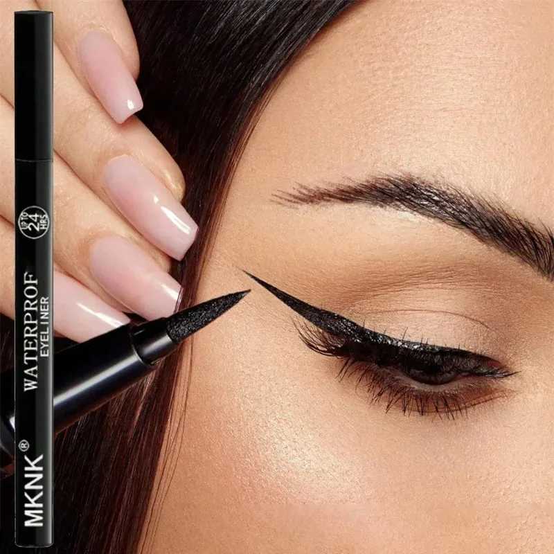 Black Smooth Liquid Eyeliner Pen Quickdry Longlasting Waterproof Eyeliner Anti Smudged Ultrafine Liquid Eyeliner Eye CosmeticL251024