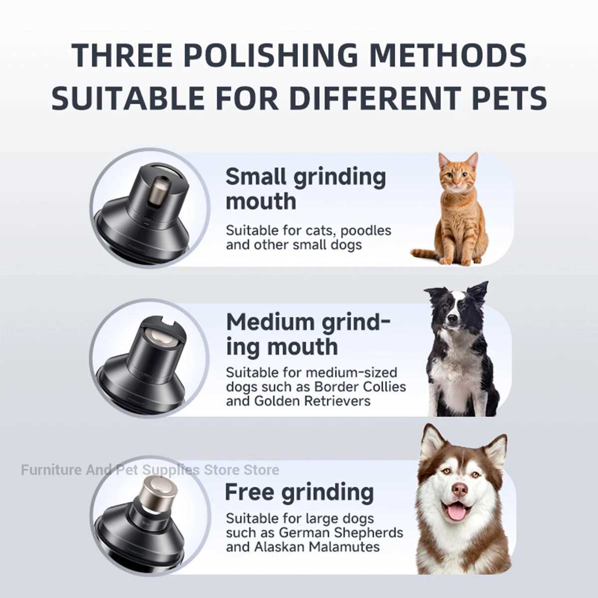 Electric Dog Nail Grinder Pet Nail Clipper USB Rechargeable Pet Nail Trimmers Painless with Polisher Wheel for SmallLarge Pets Z20251024