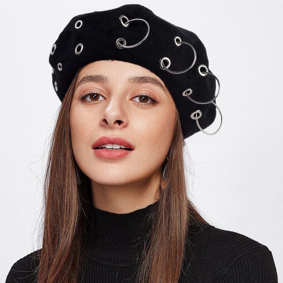 Women Beret Warm Knitted Winter Thickened Slouchy Pumpkin Hat British Retro Beanie Ladies Fashion Autumn Fall Outerwear 251023