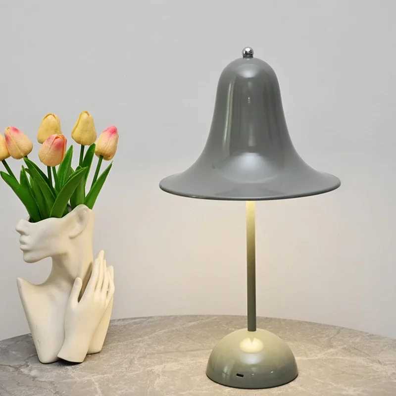 Nordic Bells Light Flower Bud Rechargeable LED Table Lamps Desk Night For Bedroom Dining Touch Night Light Simple Modern Decor C251115