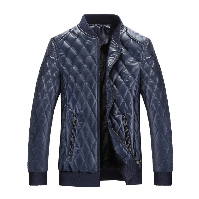 DIMUSI Mens Jacket Fashion Man Fleece Vintage Leather Coats Casual Outwear Faux Leather Motorcycle Jackets Biker Coats Clothing 251023