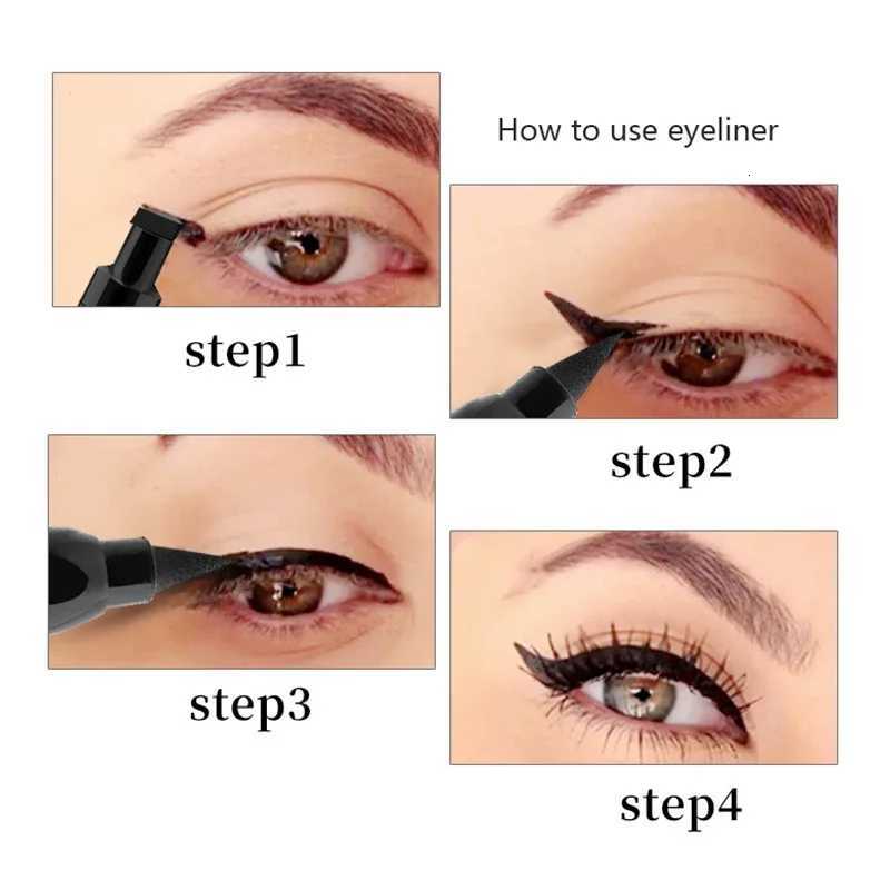 Eyeliner Stamp Liquid Eyeliner Pencil Double Headed Makeup Stamps Seal Pen Eyeliner Pencil Longlasting WaterproofL251024