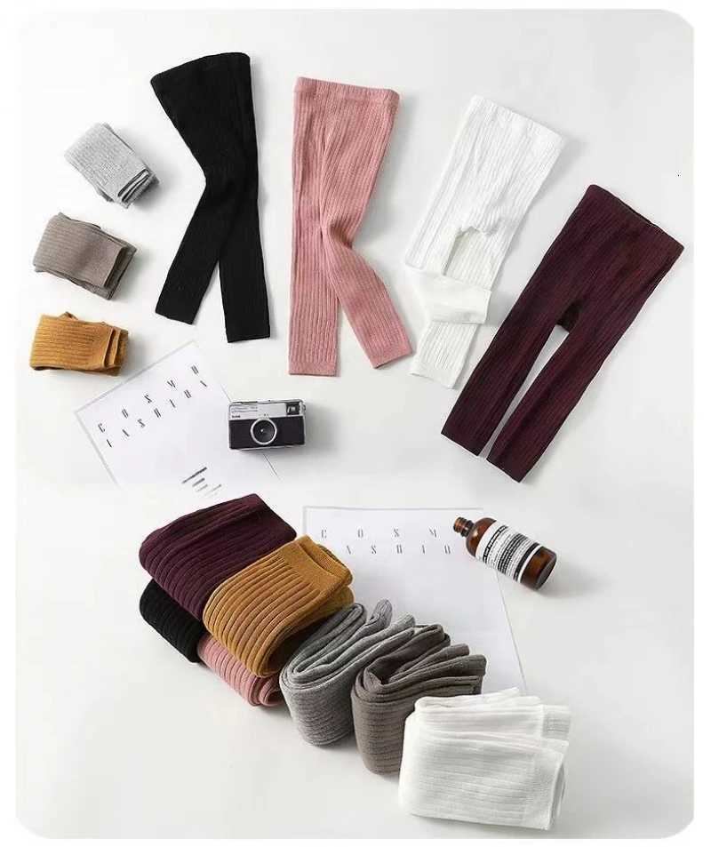 Autumn Spring Baby Girls Ribbed Cotton Elasticity Stretch Tight Leggings Children Pants for Kids Girl 06 YearsT251024