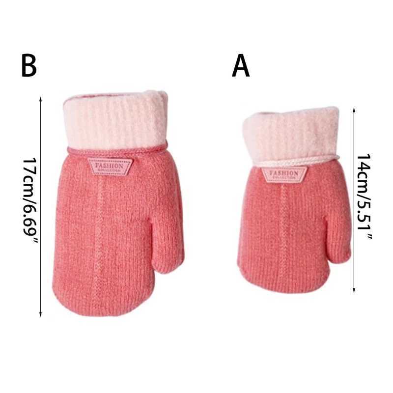 Toddler Mittens Winter Gloves Ski Mittens Warm Gloves for Girls Boys 17Years Breathable Universal Size Kid Lined Gloves Y251024