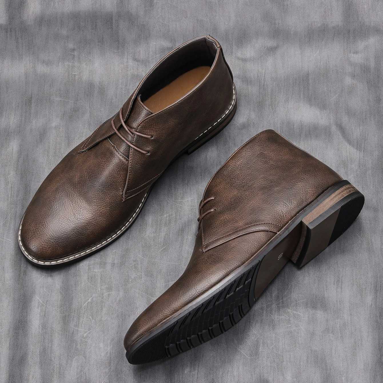 Style Men Boots leather boots Men Ankle Boots KD581 W251024