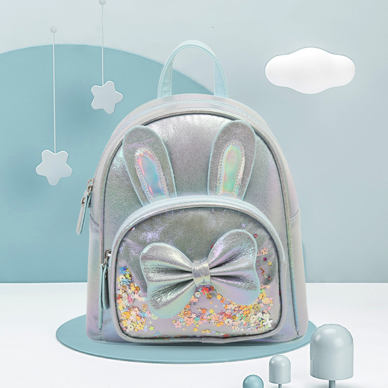 New hot selling sequined rabbit designer children's backpack fashionable, cute, personalized bow travel backpack