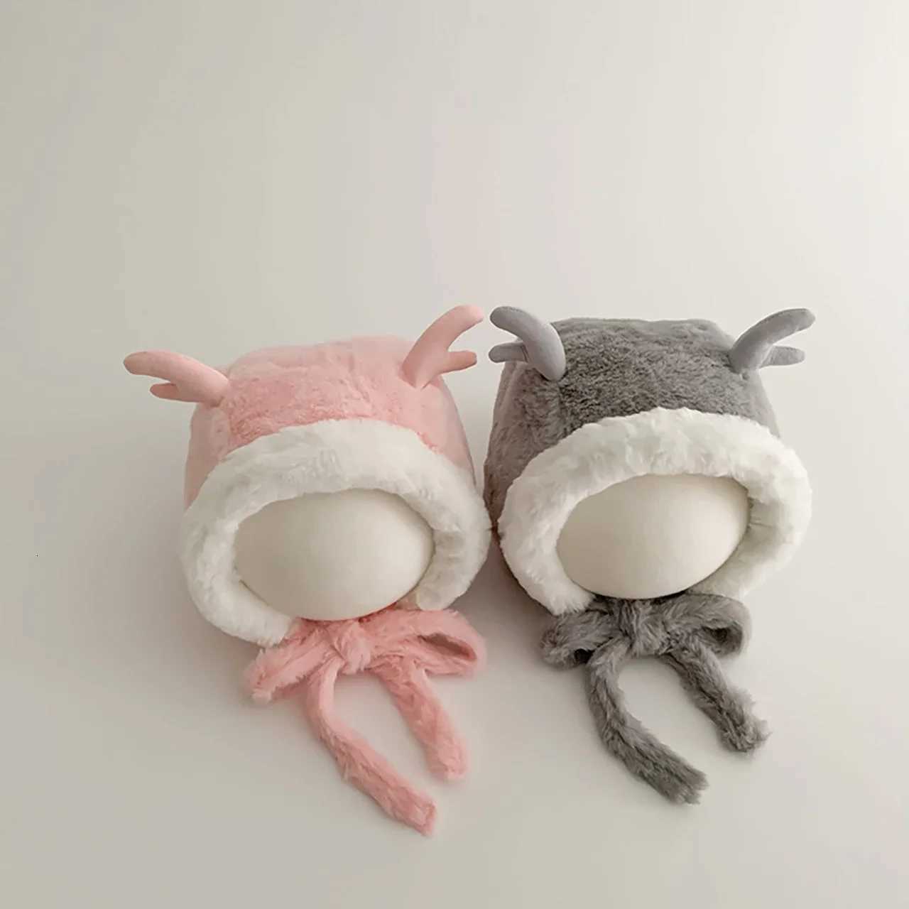 Cute Elk Baby Christmas Hat Winter Thick Faux Fur Beanie Cap for Toddler Boy Girl Outdoor Warm Plush Protection CapL251024