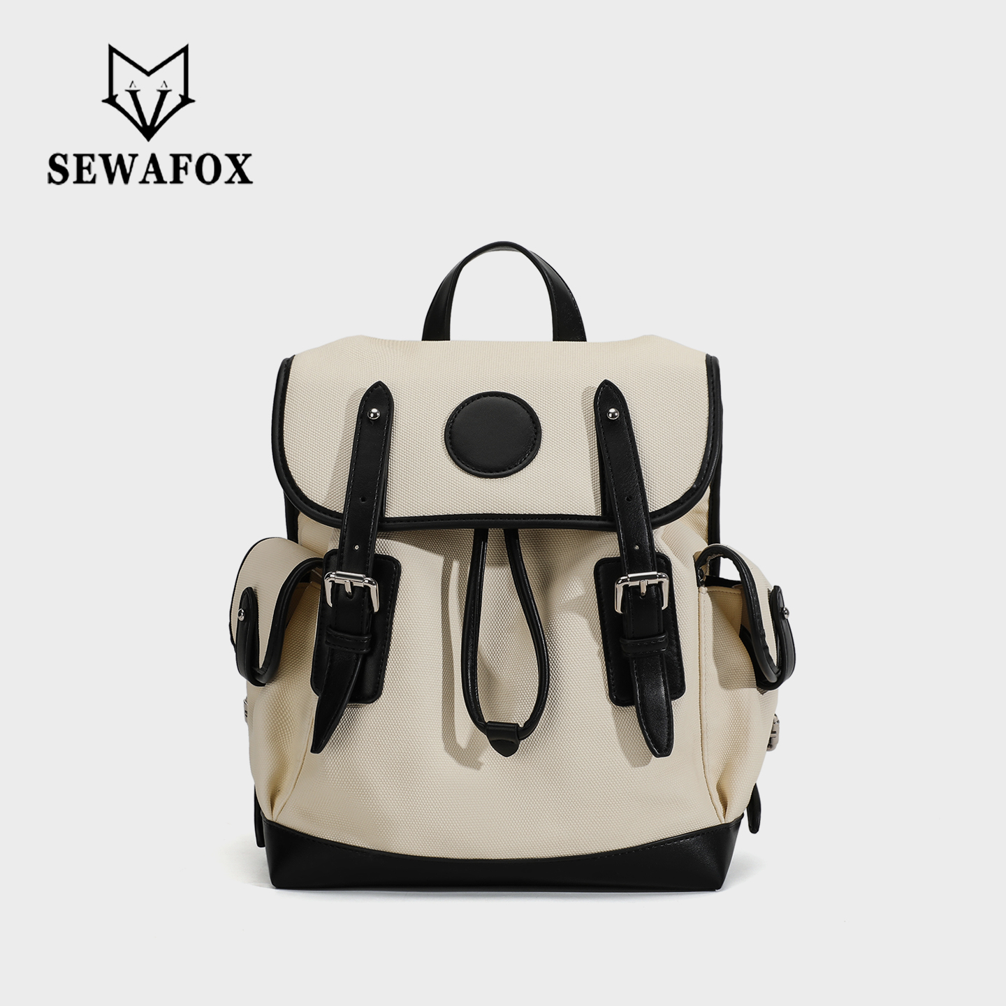 Sewafox premium and niche backpack for female commuting college students, leather backpack for leisure travel