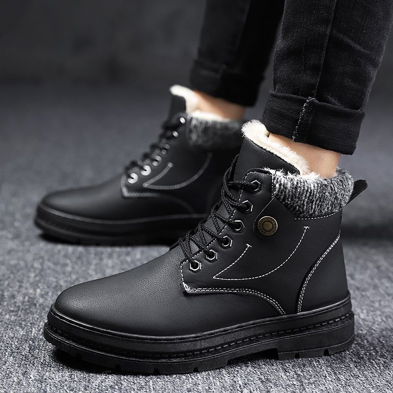Men's designer fashionable winter outdoor cotton slippers, new waterproof sliding cover, thickened warm cotton shoes, women's snow boots