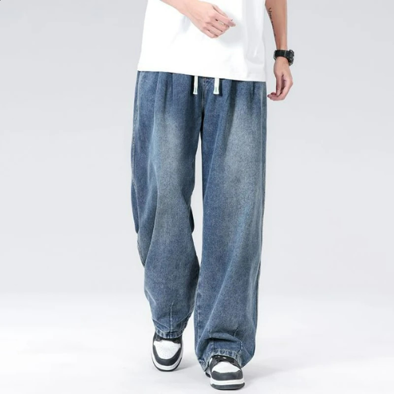 2025 Men Mens Fashion Business Jeans Classic Style Autumn Casual Stretch Baggy Jean Pants Male Cotton Denim Trousers 251018