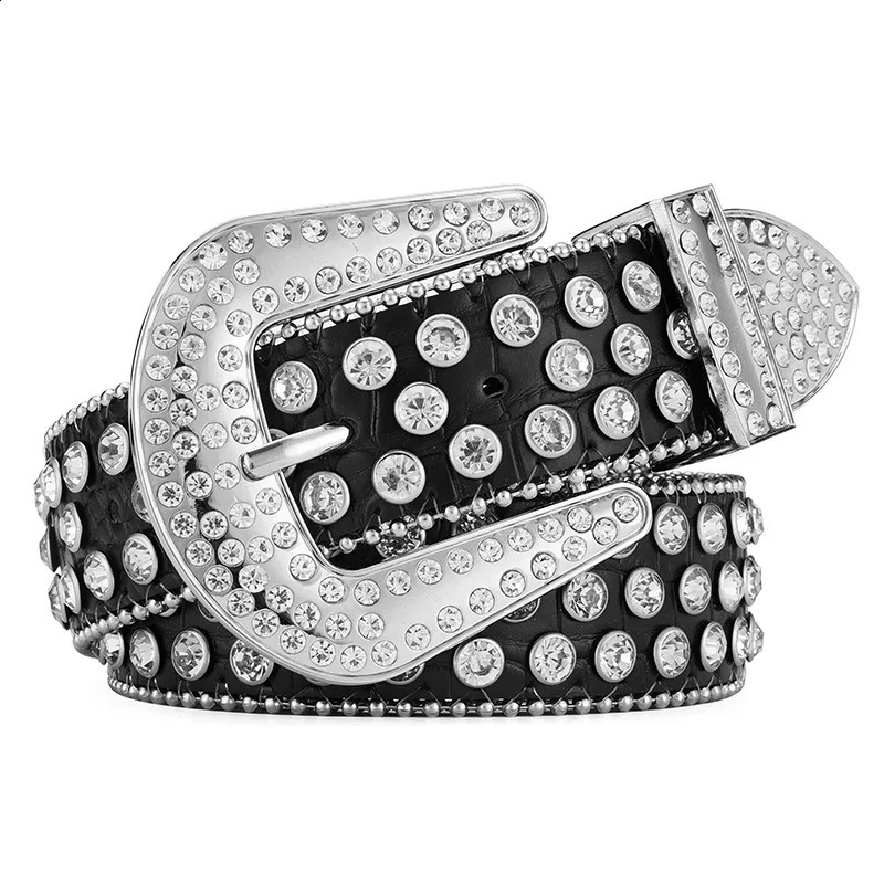 Goth For Rhinestone Belts Women PU Leather Strap For rhinestone Belts Western Cowboy Y2K Girls Fashion Belt For Jeans Men 251013