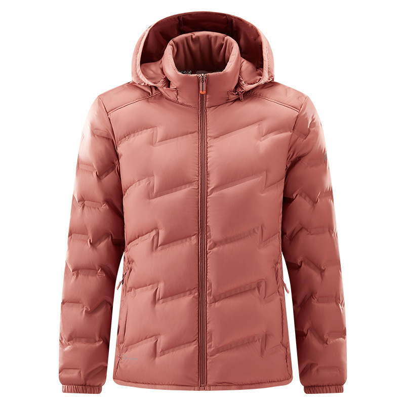 Down Jacket New Fall/Winter Couple's Thickened Hooded Warm Coat Graphene Heat-Retaining Outdoor Camping