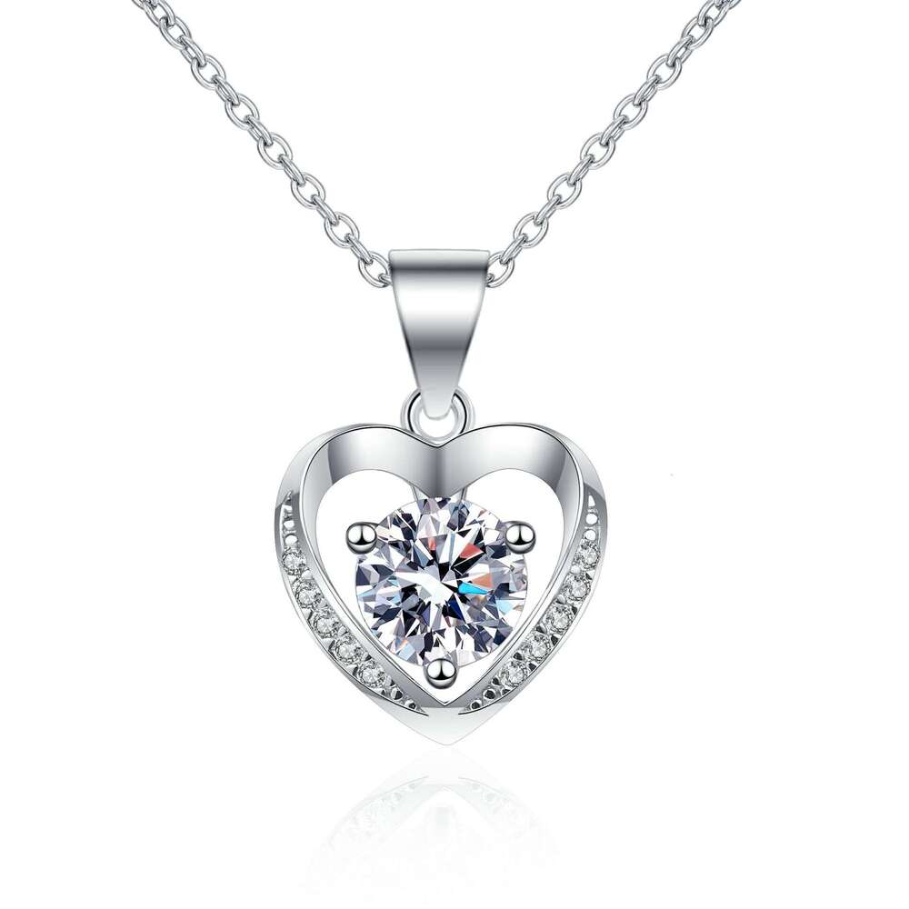 DHCollections-- Xindeyi Sier Heart Love Fashion Ins Style Moissanite Pendant Necklace