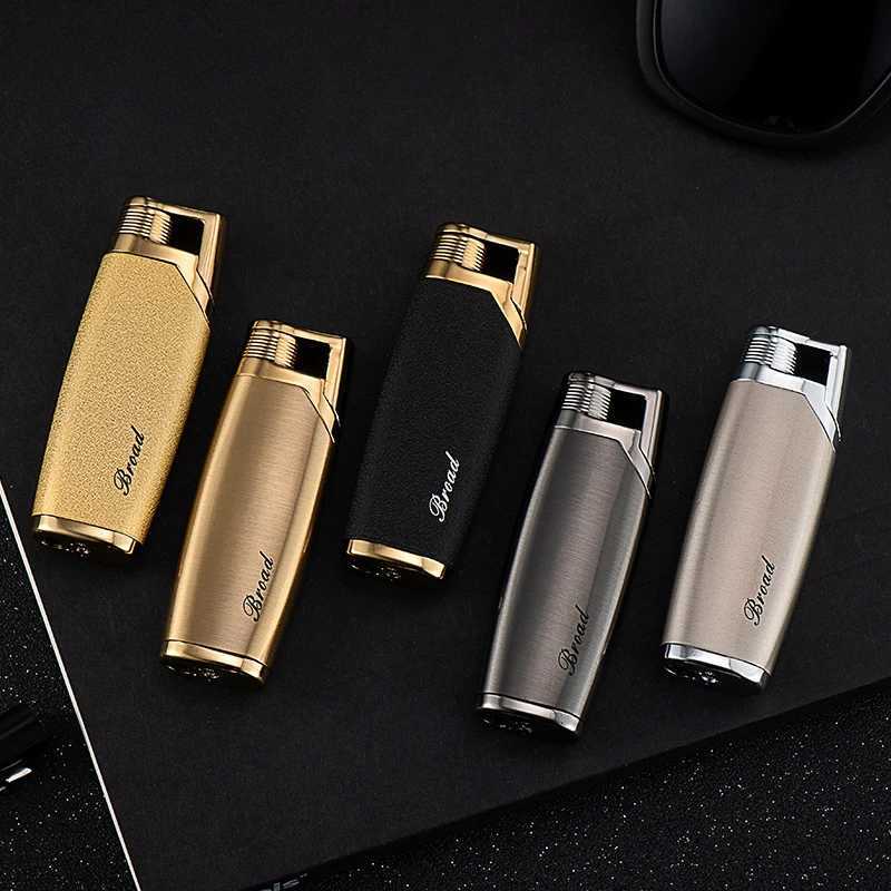 2024 New Metal Mini Direct Blow Windproof Lighter Creative Small Butane Gas Inflatable Lighter Smoking Accessories Gift Tool D251024