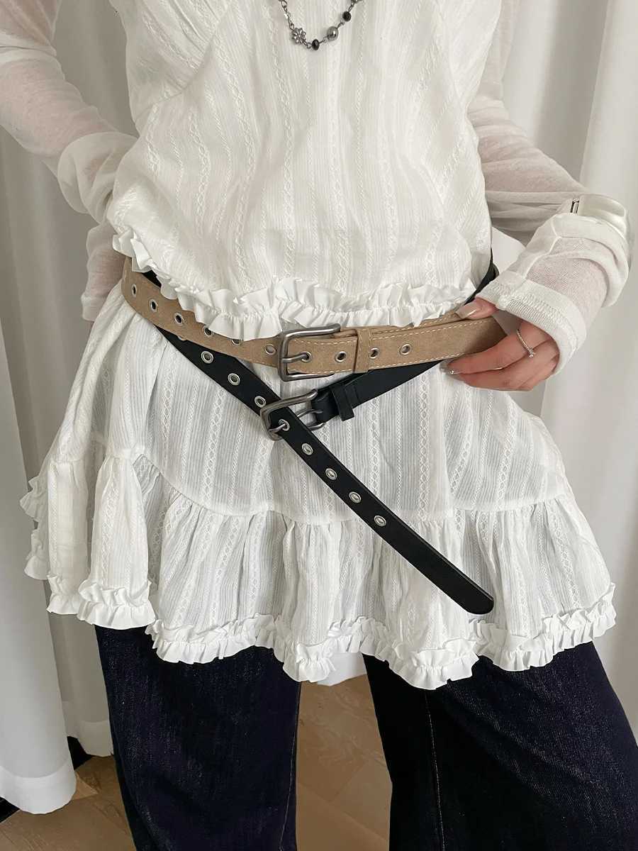 Retro Simple Hollow Out Belt For Women Matte Casual Hot Girl Style With Half Skirt Versatile Fashion Personal Belt W251024