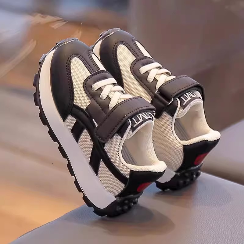 Autumn new children's luminous shoes, casual leather fashion trendy shoes, Korean version double cotton shoes, casual children's shoes
