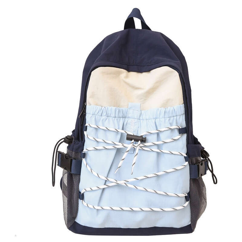 Simple Color Block Fashionable Travel Hiking Small Backpack High Value Middle And High Student School Bag High Quality