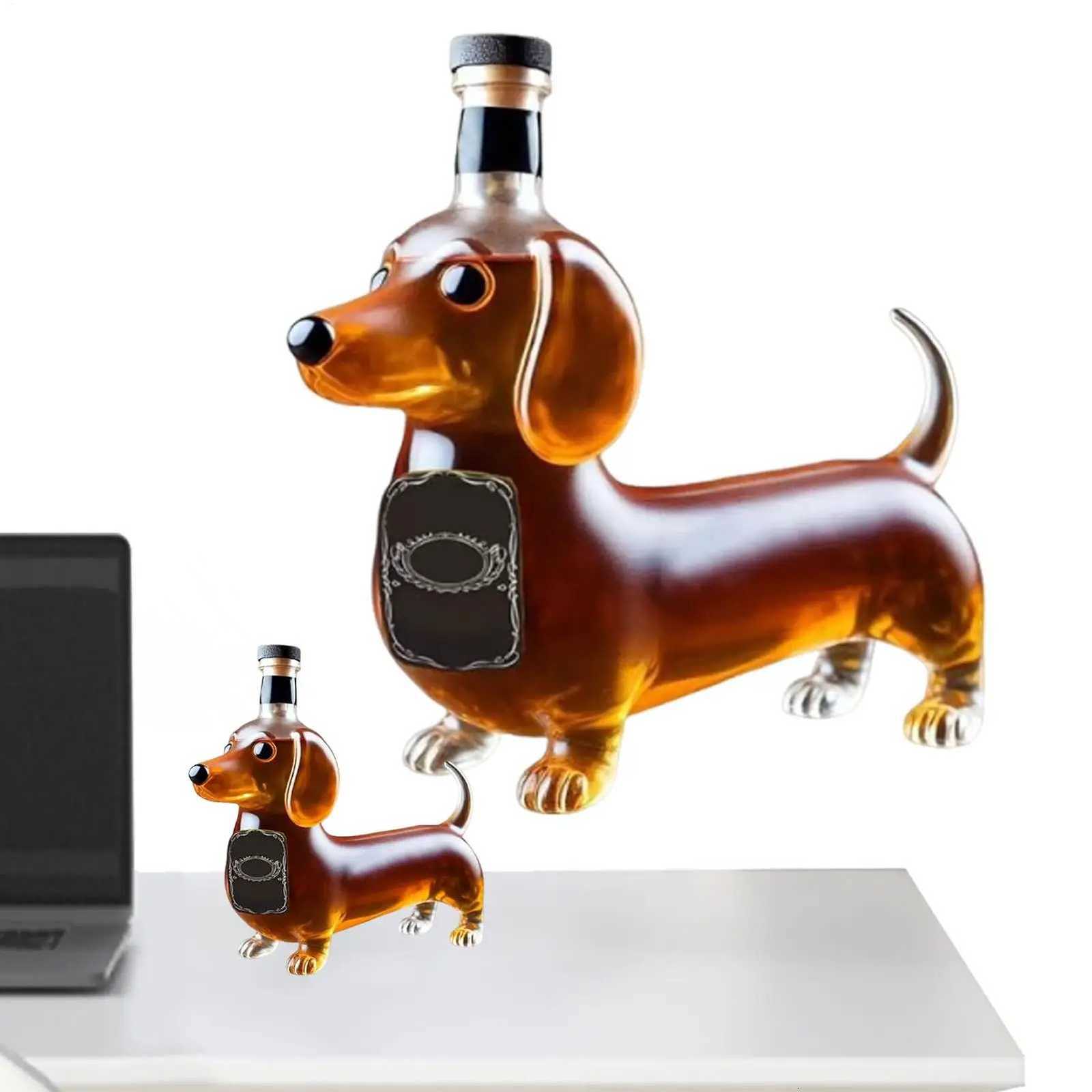 Dachshund Dog Shape Decorative Decanter Liquor Bottles Liquor Bottle Statue Wine Container for Birthday Christmas Y251024