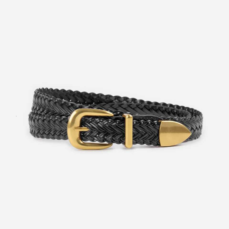Woven womens waist belt suitable for jeans and casual pants decorative womens belt versatile womens leather belt W251024