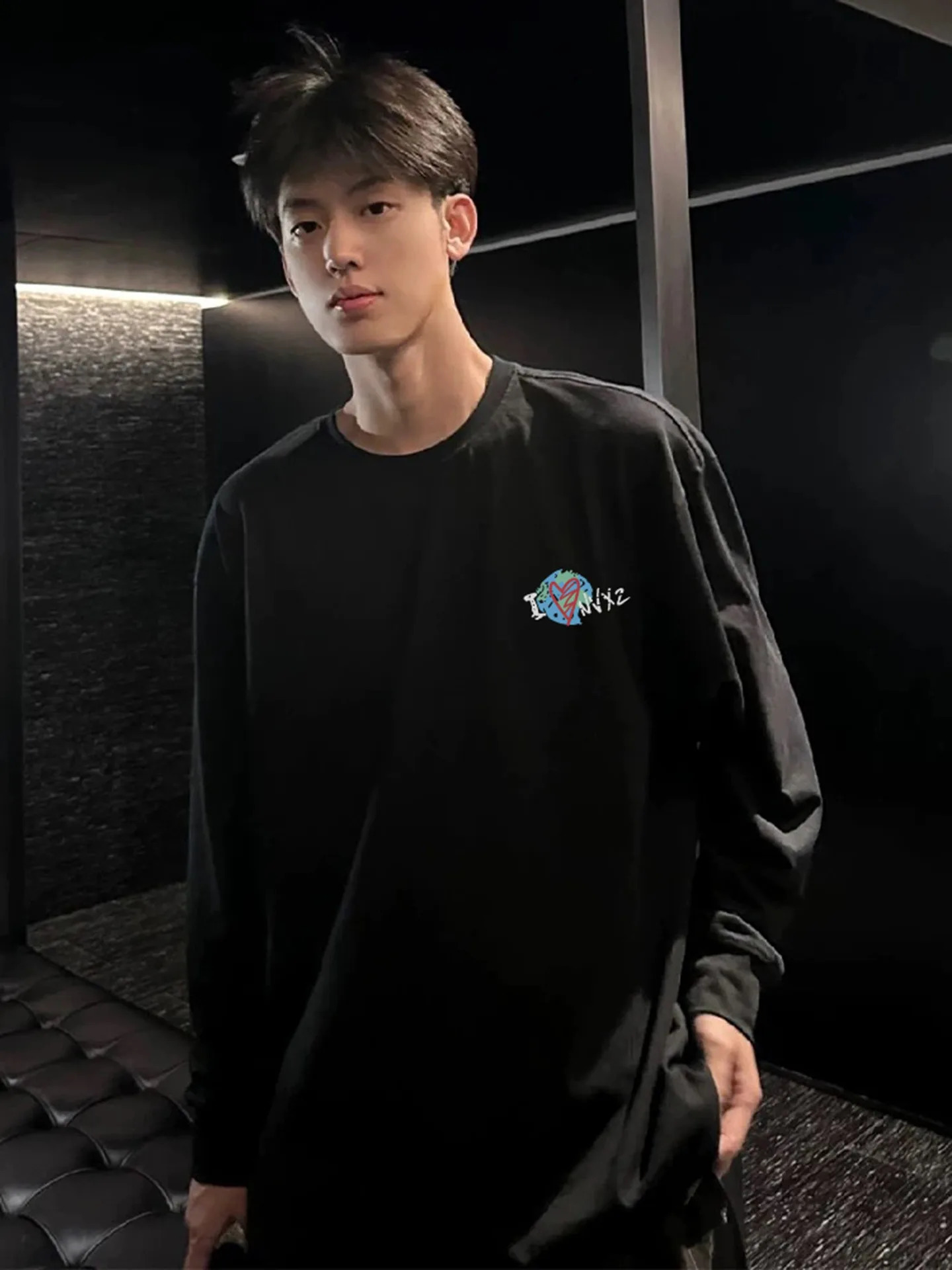 American Creative Letter Print Tshirt Men Autumn 100 Cotton White ONeck Long sleeves Tee Casual Y2k Top Men clothing 251020