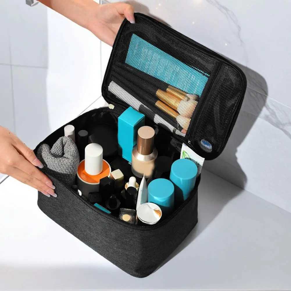 Waterproof Toiletry Bag for Men Women Large Capacity Travel Cosmetic Makeup Bag Portable Oxford Fabric Wash Bag with HandleT251024