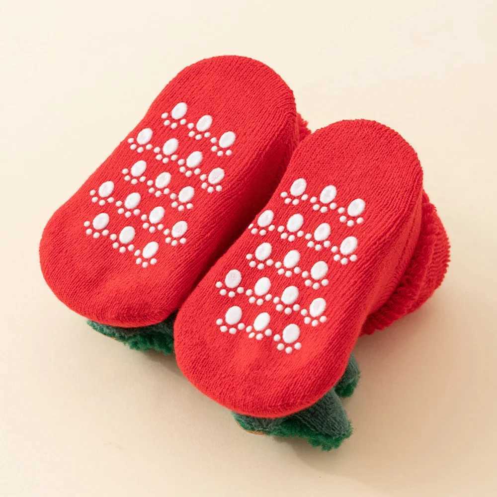 Kids Antislip Socks Infant Christmas Santa Claus Warm Slippers Children Sock Newborn Cotton Winter Baby Girls Boys J251024