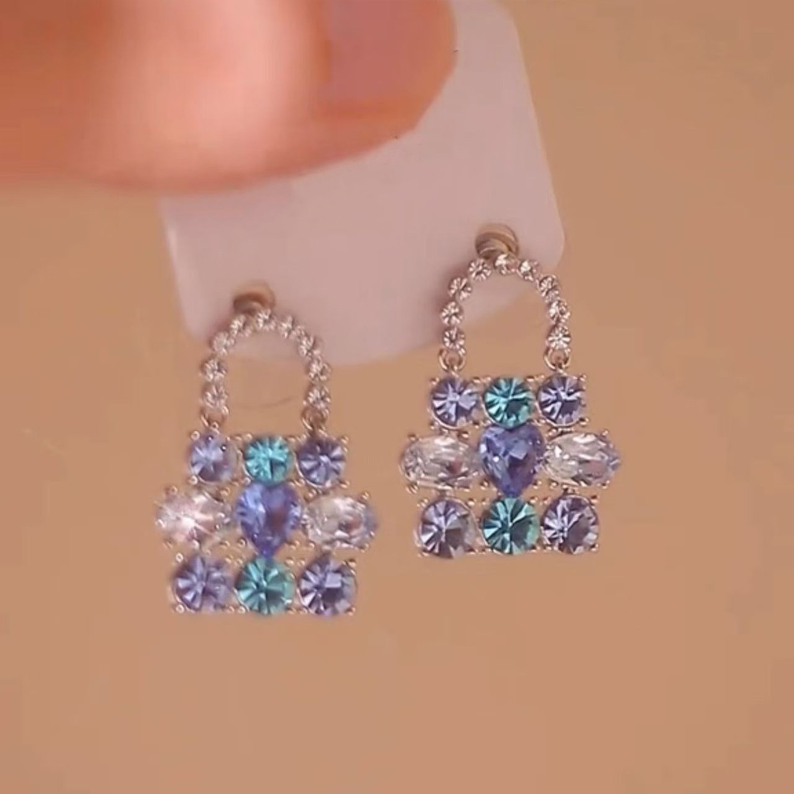 Designer earrings Luxury earrings S925 Silver Needle Gold earrings Hollow Square Light Luxury Retro Earrings High Grade Zircon Earrings Geometric Earr