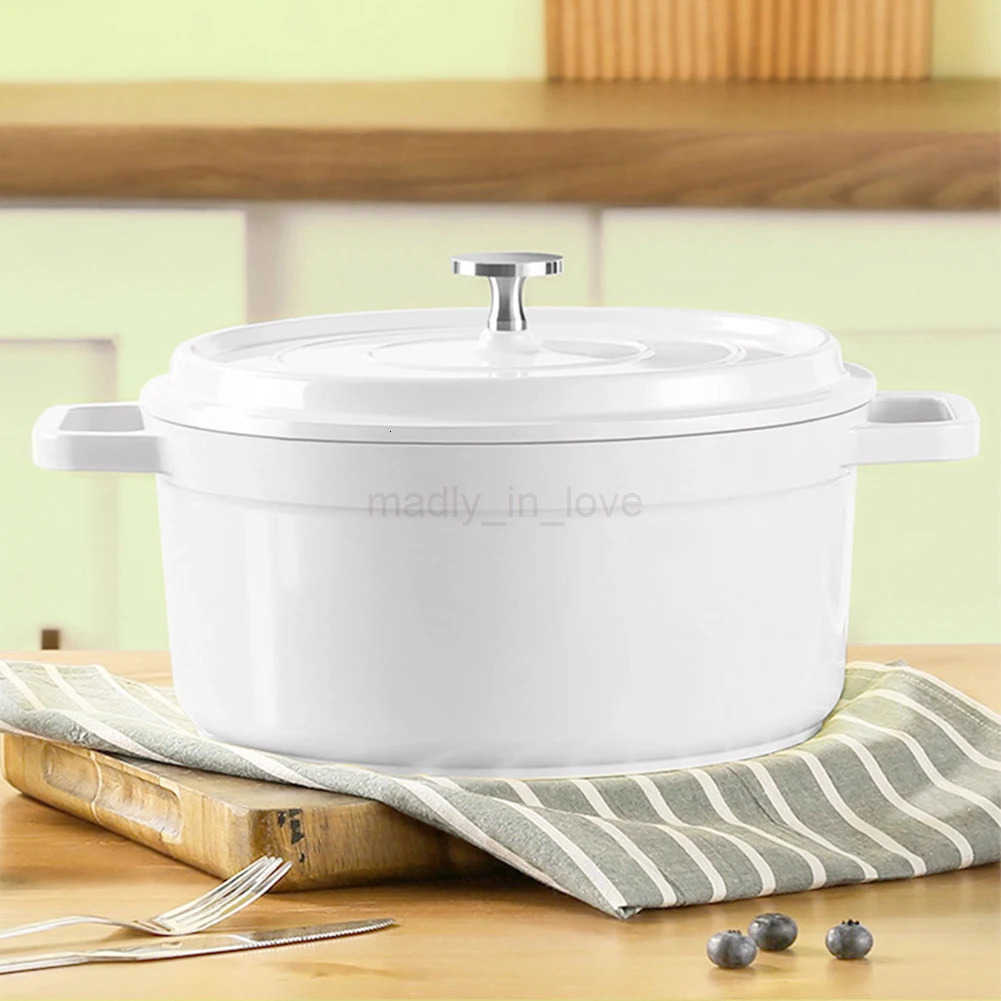 Enameled Cast Aluminum Dutch Oven with Lid Mini Cast Aluminum Pot Casserole Dutch Oven Cast Aluminum Pot Home Cooking Cookware M251024