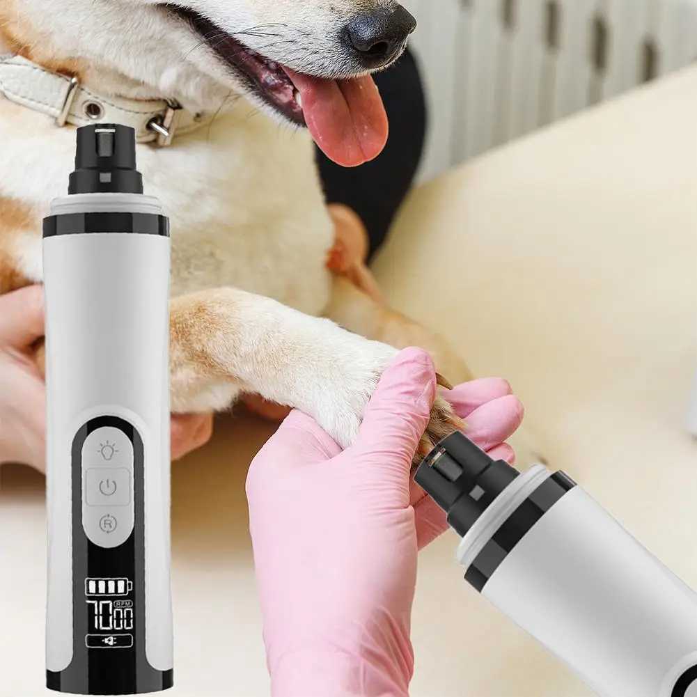 NEW Electric Dog Nail Clippers for Dog Nail Grinders Rechargeable USB Charging Pet Quiet Cat Paws Nail Grooming Trimmer Tools Z20251024
