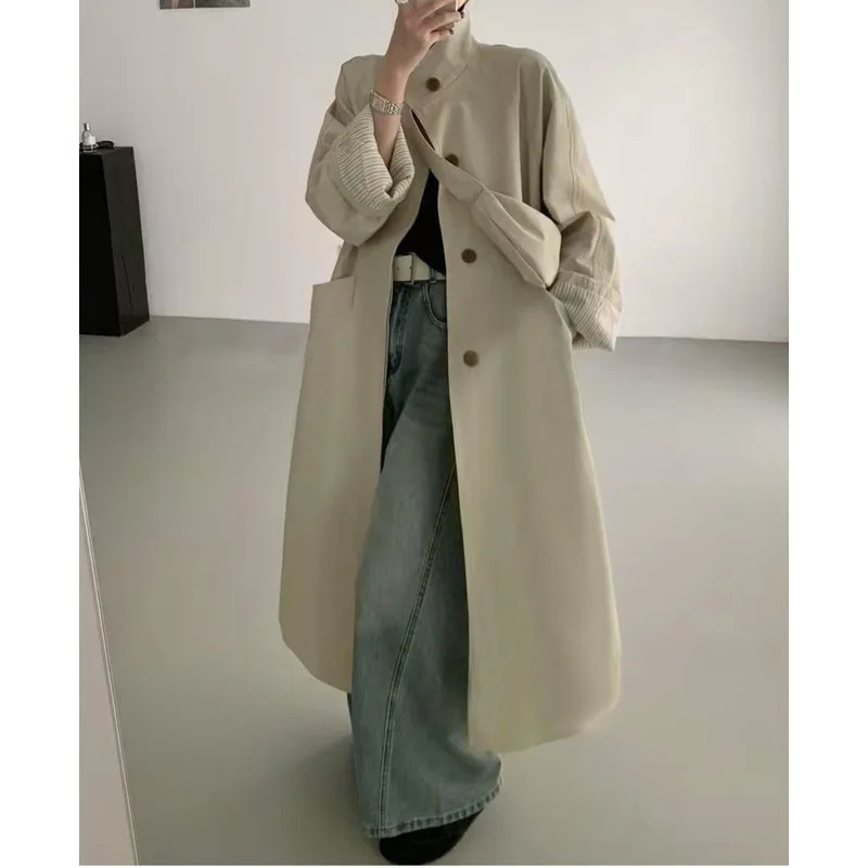 SuperAen Long Trench Coat for Womens Spring and Autumn Arrival 251021