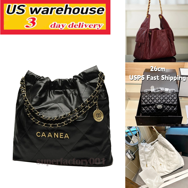 10A luxury Classic Flap high quality 22 25 caviar women designer bag sheepskin diamond grid chain capacity bucket bag hand-held single shoulder bag tote bag black red