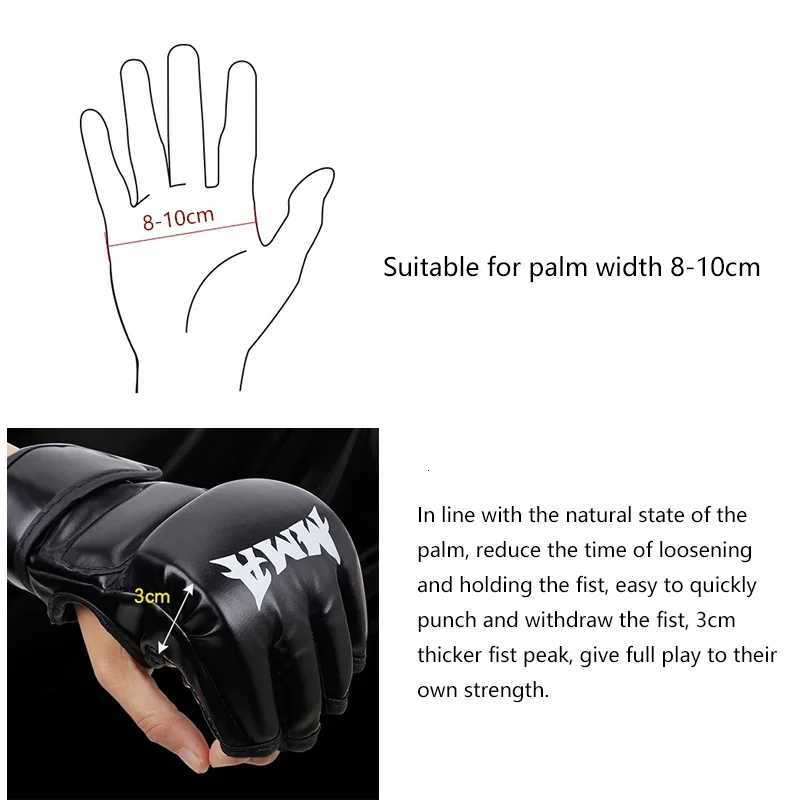 Professional Training Gloves Boxing Taekwondo Free Combat Protective Gloves PU Hand Protection Boxing Wraps Y251023