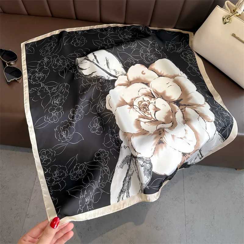 Summer 70cm Hair Print Silk Feeling Scarf For Wen Fashion wers Neck Tie Hand Bag Foard Wrist Kerchief Shl Wrs Hajib Y251024