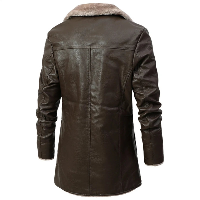 Leather Jacket Men Soft PU Jackets Male Business Casual Coats Man Jaqueta Masculinas Inverno Couro Large Size 4XL 251015