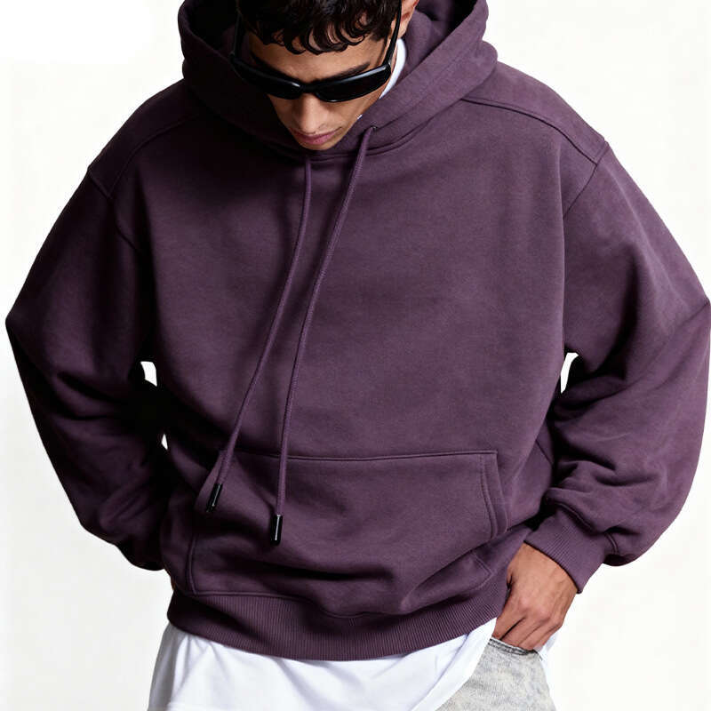 Men's Clothing|American Style Solid Color 350g Sweatshirt 25 Winter New 10 Colors Fleece Hoodie Top for Men