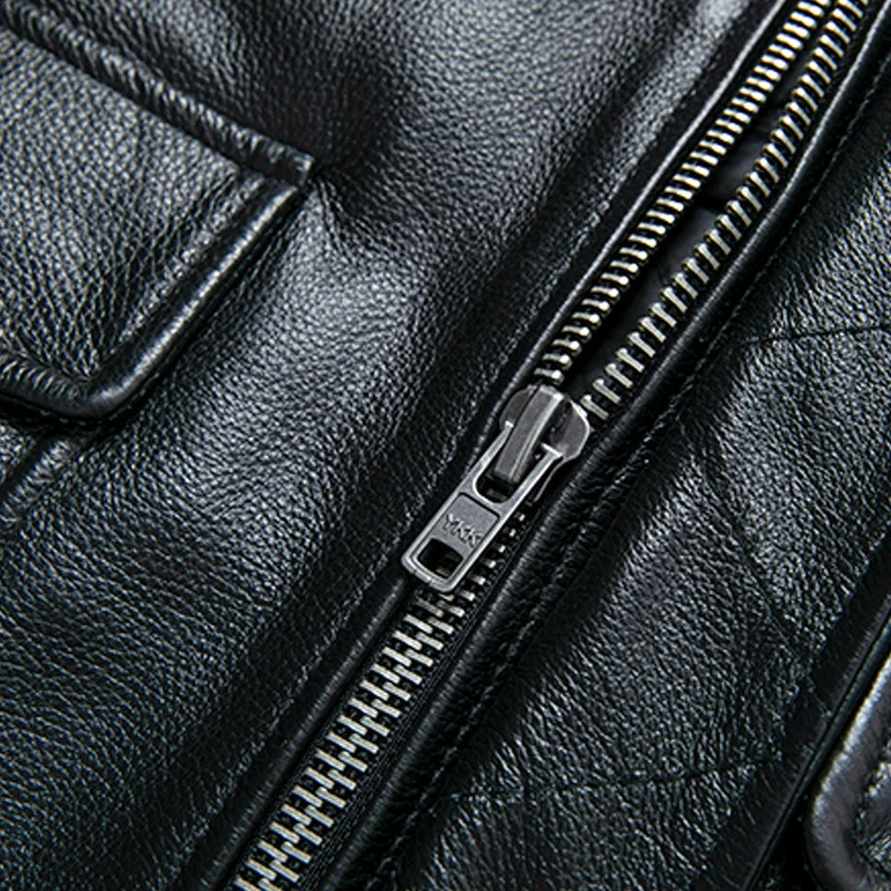 Air Force Flight Jacket Fur Collar Genuine Top Layer Cow Leather Jacket Men Black Brown Cow Coat Mens Winter Jacket 251023