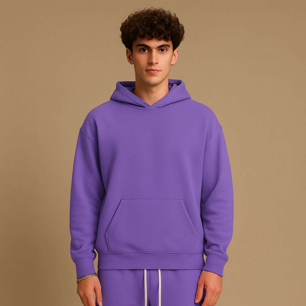 330g French Terry Pure Cotton Oversized Drop Shoulder Men's Designer Hoodie Jacket Tracksuit Men Polo Veste Coat Hoodie Blank Custom Oversize Hoo