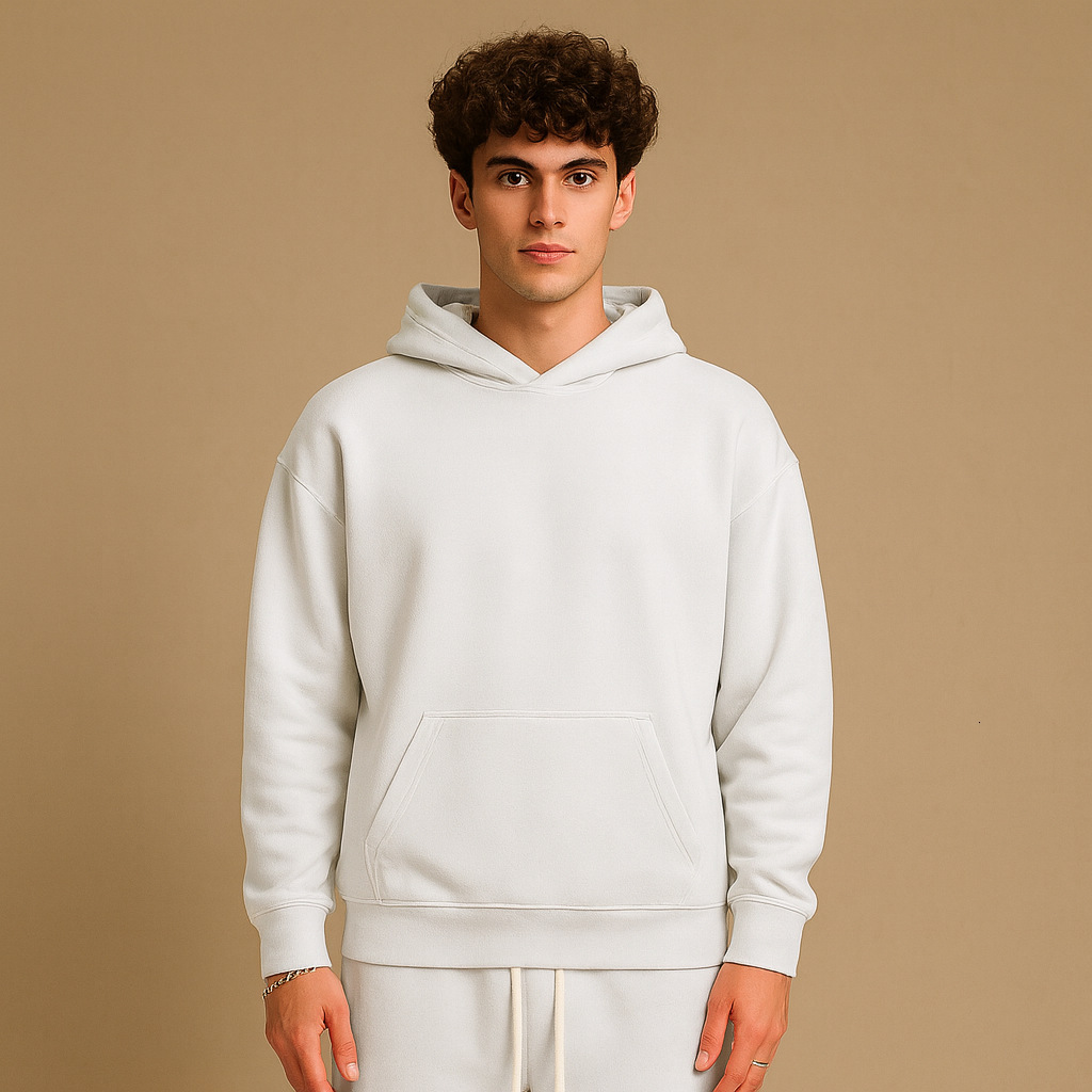 330g French Terry Pure Cotton Oversized Drop Shoulder Men's Designer Hoodie Jacket Tracksuit Men Polo Veste Coat Hoodie Blank Custom Oversize Hoo