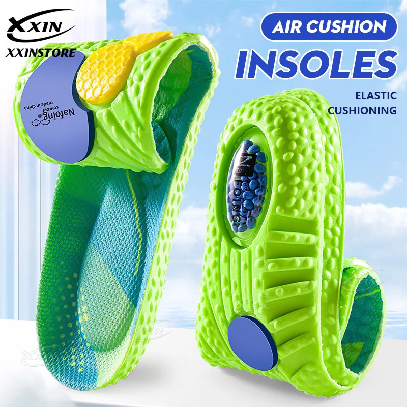 Sports Air Cushion High Elastic Running Insoles PU Shockabsorbing Soft Breathable Size 35251020